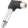 Adattatore Monacor NTA-175A jack 6,3 mm mono su RCA femmina, angolato 